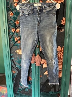KanCan Distressed Light Blue High-Rise Skinny Jeans